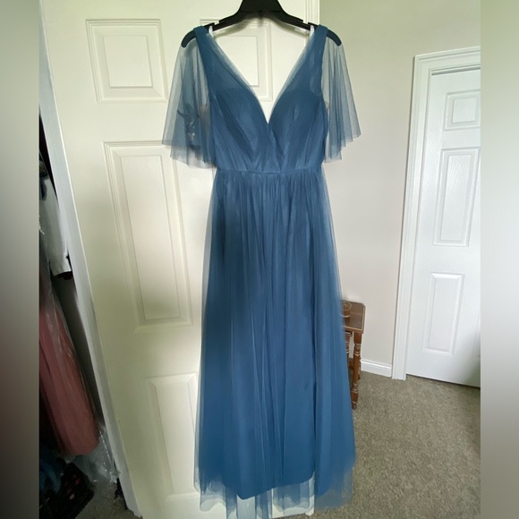 Dusty Blue Revelry Bridesmaid Dress - Picture 1 of 7